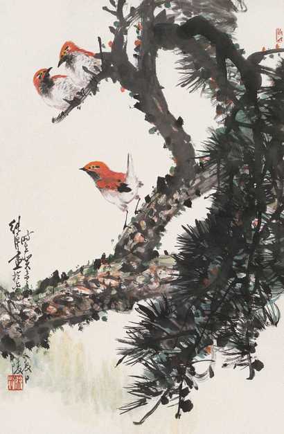 徐纯原 松鸟图 立轴